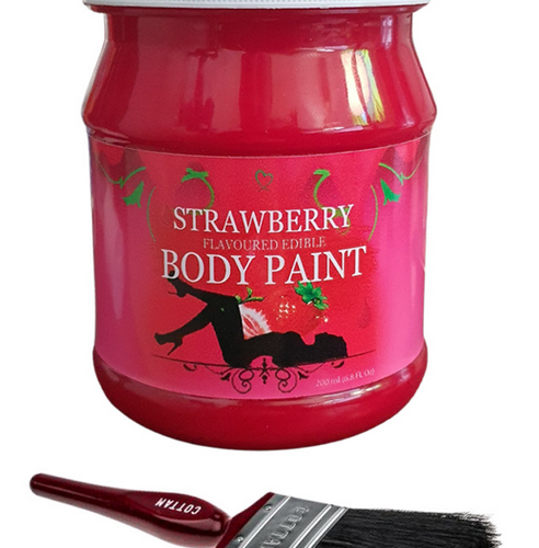 Edible Strawberry Flavoured Body Paint 250ml Tub