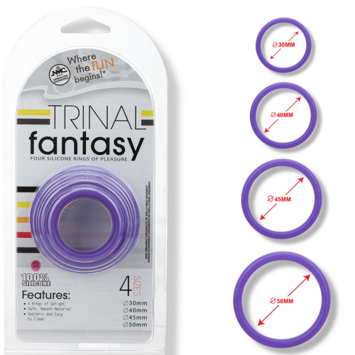 Trinal Fantasy Silicone Cock Ring Set