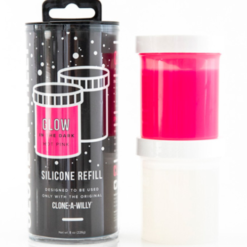 Clone-A-Willy – Refill Glow in the Dark Hot Pink Silicone