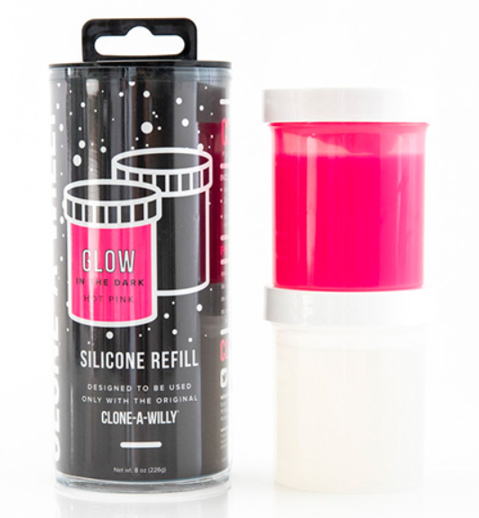 Clone-A-Willy – Refill Glow in the Dark Hot Pink Silicone