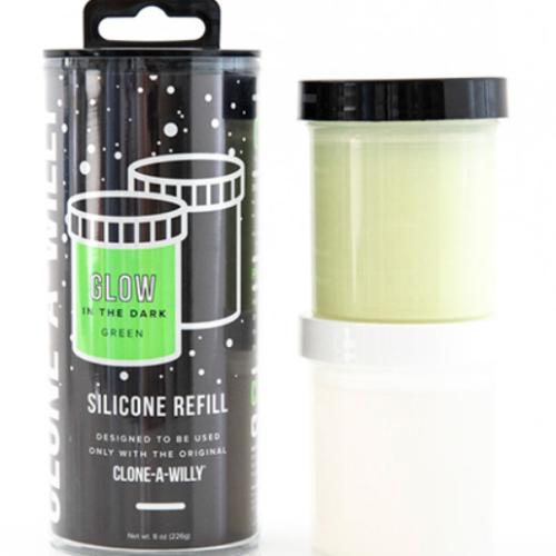 Clone-A-Willy – Refill Glow in the Dark Green Silicone