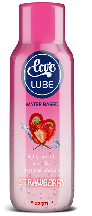 Love Lube Water-Based Strawberry Lubricant 125ml